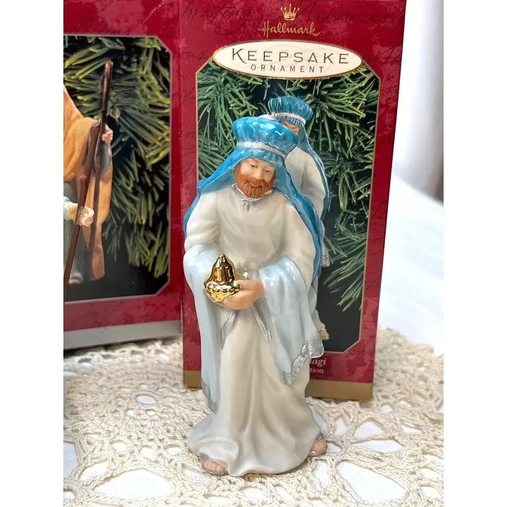 Hallmark Keepsake Ornaments Blessed Nativity Collection 4 Box Set Holy Family